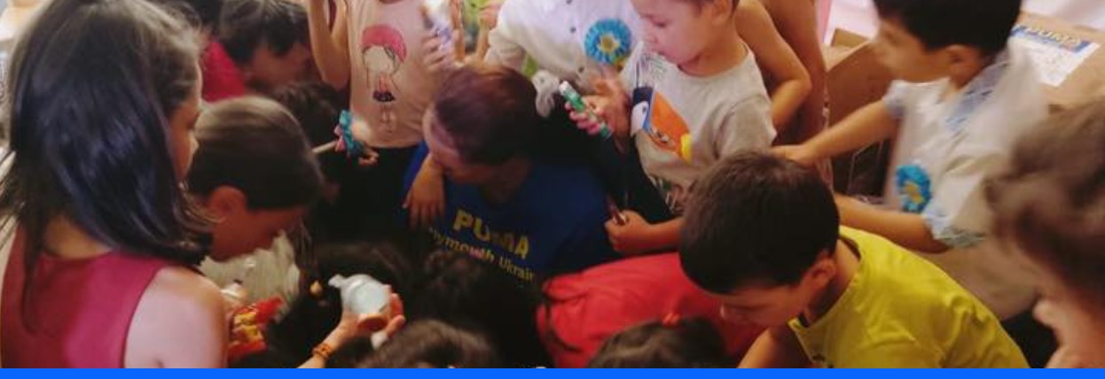 Ukraine humanitarian aid support banner